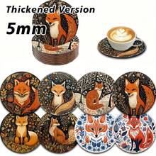 Bộ 8 đế lót ly bằng gỗ hình cáo phong cách Bohemian, thích hợp cho xe hơi, tách trà, tách cà phê, cốc nước giải khát, ly sứ. Món quà tân gia, quà tặng bố mẹ, quà tặng bạn bè lý tưởng. Hoàn hảo cho trang trí nhà bếp, đồ dùng nhà bếp và trang trí bàn ăn. Có sẵn bộ 1 hoặc bộ 2-3 chiếc. Bộ đế lót ly, đế lót ly, đế lót ly uống nước, đế lót ly gia đình. - Nhiều màu - Xem 10