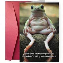 1pc Funny Frog Sitting Greeting Card, Suitable As Gift For Brother, Friend, Uncle, Dad, Grandpa, Brother-In-Law - View 8