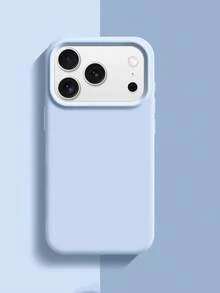 1pc Luxury Shockproof Case Compatible With Apple IPhone17Pro Max 17Pro 17 11 12 13 14 15 16 16Pro Max 14/15/16 Plus Liquid Silicone Cases Cover Phone Accessories - Baby Blue - View 2
