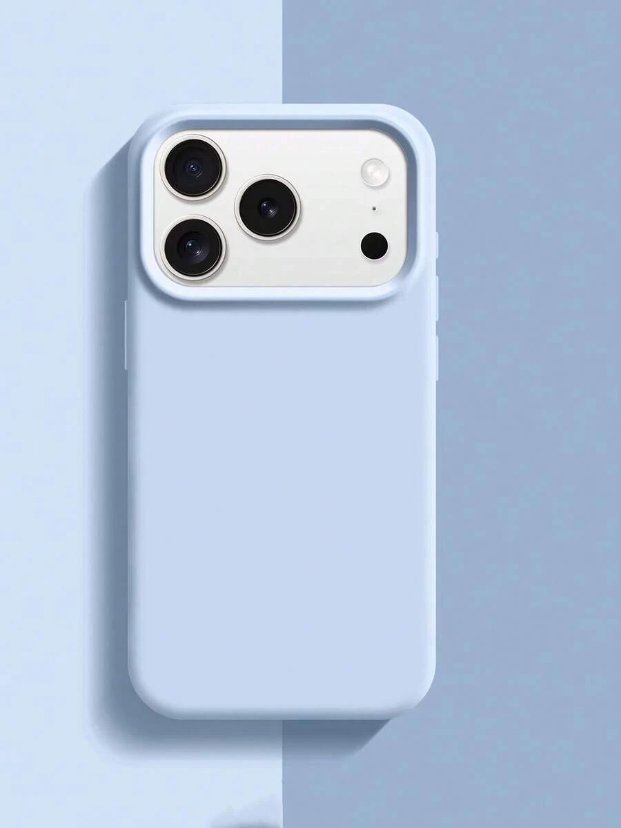 1pc Luxury Shockproof Case Compatible With Apple IPhone17Pro Max 17Pro 17 11 12 13 14 15 16 16Pro Max 14/15/16 Plus Liquid Silicone Cases Cover Phone Accessories - Baby Blue - View 1