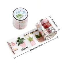 1 Cuộn Băng Keo Washi PET Họa Tiết Hoa Tươi, Hình Minh Họa Vẽ Tay Phong Cách Hoài Cổ, Nhãn Dán Chống Thấm Nước Có Giấy Lót, Thích Hợp Cho Sổ Lưu Niệm, Album Ảnh, Sổ Tay, Đồ Dùng Học Tập. - 1 cuộn - Xem 4