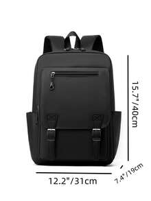 Women's Business Casual Backpack, Large Capacity Travel Laptop Bag - Black - View 2
