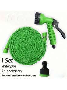 High Pressure Water Gun, Suitable For Car Washing And Gardening, Adjustable Nozzle, 7 Spray Patterns, Durable Plastic Material, With Soft Expandable Hose. This Manual Car Washing And Gardening Watering Tool Requires No Power Or Battery, Made Of Durable Plastic. - View 12