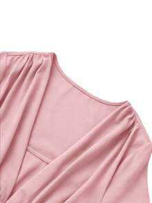 Parara Maternity Sexy Bodysuit, Fashionable Design Ins Style Versatile Comfortable Maternity Wear, High Elasticity Fabric, Suitable For Pregnancy Pink - Pink - View 10