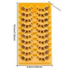 Manga Inspired Slim Fake Eyelashes 3D Clustered Transparent Stem Novice Daily Makeup - View 2