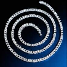 1 chiếc dây chuyền tennis 4mm, dây chuyền nhiều lớp bằng hợp kim kẽm dành cho nam, phong cách Rock & Hip Hop, thiết kế cổ điển đảm bảo tính linh hoạt và thiết thực, mang đến vẻ đẹp rực rỡ chưa từng có. Thích hợp làm quà tặng cho bạn bè, sinh nhật, tiệc tùng. - Chuỗi cửa hàng quần vợt thời trang - Xem 10