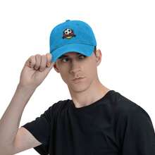 2026 World Cup Germany Soccer Ball Shield Printed Washed Cotton Baseball Cap, Black Unisex Distressed Dad Hat For Fans - Blue - View 7