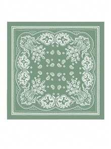 一件装女士佩斯利印花四季通用多功能头巾，可作头巾、发带或发箍，波西米亚风真丝围巾。日常可作头巾、发带或发箍使用，轻松提升整体造型。 - 薄荷綠 - 查看 3