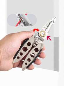 7-Inch Multi-Functional Wire Stripper - Professional Tool Gift, Electrician Crimping Pliers, Cable Stripping Scissors, Manual Tool - A - View 8