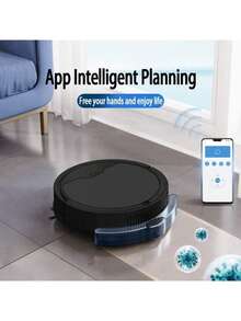 Robot Vacuum Cleaner, 2000Pa Super-Strong Suction, Deep Cleaning Robotic Vacuum Cleaner With 3000mAh Battery, Sweeping & Mopping, Ideal For Pet Hair, Hard Floor And Low Pile Carpet - Multicolor - View 4