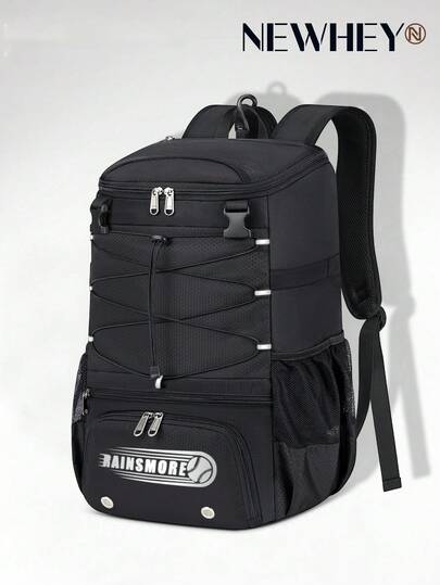 NEWHEY Baseball Bag For Youth & Adult Lightweight Softball Bat Bag With Shoe Compartment, External Helmet Holder And Fence Hook Waterproof Baseball Backpack Hold T-Ball, Bat And Softball Equipment