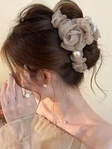 1个女士优雅高端网状大号发爪夹 - 彩色 - 查看 4