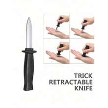 1pc Retractable Plastic Toy Knife, Prank Performance , Gag Fake Knife Prop, Funny Trick Toy For Teens & Adults, Party Supplies, Birthday/Holiday Gift - Multicolor - View 2
