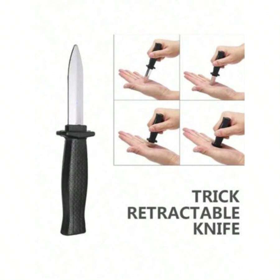 1pc Retractable Plastic Toy Knife, Prank Performance , Gag Fake Knife Prop, Funny Trick Toy For Teens & Adults, Party Supplies, Birthday/Holiday Gift
