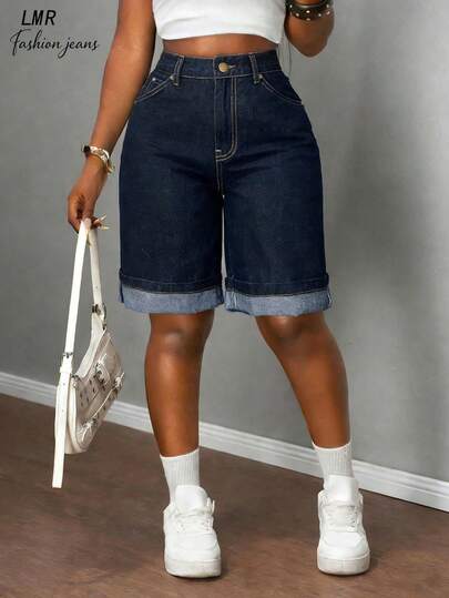 复古美式风格破洞牛仔低腰修身牛仔短裤