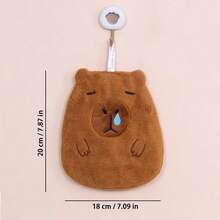 1pc Cute Cartoon Coral Fleece Hand Towel, Absorbent Hanging Hand Towel For Kitchen, Bathroom - Multicolor - View 3