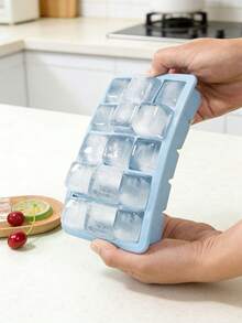 1pc Silicone Ice Cube Tray With Lid, Commercial & Household Large Ice Cube Mold, Silicone Ice Cube Maker - Multicolor - View 3
