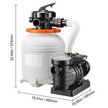 12 In Sand Filter Pump For Above Ground Pool, 0.33 HP 3000 GPH, Swimming Pool Sand Filter Pump With Pre-Assembled Core & Leak-Resistant Design, 6-Way Valve, High-Efficiency Filtration For Pools - 0.33HP 12inch - View 10
