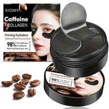 Xioimy 60片装咖啡因胶原蛋白多功能眼膜，高度保湿，平滑提亮肤色，淡化黑眼圈，对抗干燥暗沉，咖啡因胶原蛋白眼膜 - 數量 - 查看 8