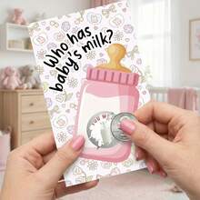 40 Pcs Pink Baby Shower Scratch Off Cards, Fun Interactive Creative Scratch Card Games For Baby Girl Baby Shower & Gender Reveal Parties. - View 6