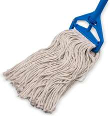 SPARTA Flo-Pac Cotton Mop Head, Cut-End, Narrow Band With White Band For Organized Cleaning, 32 Inches, Tan - ColorA - View 4