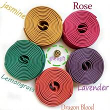 120 piezas Mixtas (Rosa, Jazmín, Lavanda, Hierba Limón, Sangre de Dragón) Espiral de Conos de Incienso, Fragancia Floral Única, Ideal para Exteriores, Patio, Porche, Camping y Senderismo - Perfecto para Días Festivos - Múltiples aromas - Ver 3