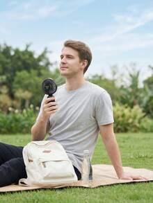 1pc Cute Mini Portable Handheld Electric Fan, Built-In 500mAh Rechargeable Battery, Lightweight Handheld Cooling Fan, Suitable As Bridesmaid, Mother's Day, Graduation Gift, Compact Design For Daily Use - Mini Fan - View 7