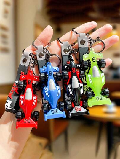 1 móc khóa hình số 8 đua xe cực ngầu, mặt dây chuyền hình xe đua hoạt hình, thích hợp cho ví, ba lô, túi xách, v.v., phụ kiện móc khóa tự làm, móc khóa xe hơi, mặt dây chuyền đôi, quà tặng lý tưởng cho gia đình, người yêu, bạn bè, sinh nhật, tiệc tùng.