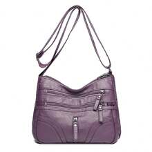 男士新款斜挎包，时尚百搭，适合日常通勤，多层肩包 - 彩色 - 查看 9