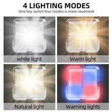 4 Pack Solar LED Flood Light Outdoor, Rechargeable Work Light With Power Bank Function, IP66 Waterproof Portable Security Floodlight For Garage, Construction Site, Camping, Emergency Lighting - 4 Pack - 查看 5