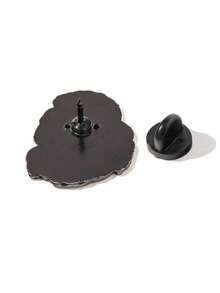 4件套可爱动物珐琅胸针套装，包括叠叠青蛙、蘑菇青蛙、戴帽子的水獭、绿色青蛙，时尚包包配饰 - 彩色 - 查看 9