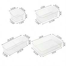 Drawer Desktop Cosmetic Storage Box, Combination Transparent Plastic Drawer Storage Box, Transparent Vanity Cabinet Storage Box, Exquisite Storage Box, Desk Drawer Partition Storage Box, Suitable For Makeup, Jewelry, Kitchen, Bedroom, Bathroom, Office Trinkets, Christmas Holiday Gift - A - View 14