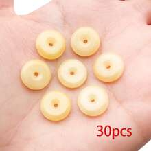 30个圆形玻璃和平扣吊坠，祝福扣挂件，适用于DIY项链、手链、耳环等首饰制作工艺品，尺寸：10/12/18毫米 - 彩色 - 查看 7