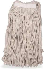 SPARTA Flo-Pac Cotton Mop Head, Cut-End, Narrow Band With White Band For Organized Cleaning, 32 Inches, Tan - ColorA - View 2