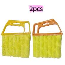 1/2件装双面门轨清洁刷、窗台清洁刷、百叶窗除尘器、缝隙清洁工具、家用清洁用品 - 多色 - 查看 7