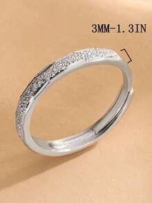 S925 Sterling Silver Classic Car Flower & Starry Sky Shimmering Sand Crafted Fashion Versatile Luxurious Elegant Couple Family Friend Gift Adjustable Ring - Silver - View 4