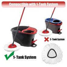 5-Pack Reusable Mop Head Replacement For O Cedar Easywring 1-Tank System, Microfiber Spin Mop Refills Compatible, Include 3 Spin Mop Replacement Head 1 Scrub Brush And 1 Mop Base Deep Cleaning & Machine Washable - (3+1+1) PCS - View 2