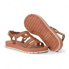 Women's Flat Sandal, Super Comfortable, Soft, Stylish, Casual, For All Occasions - Rỉ Nâu - Xem 4