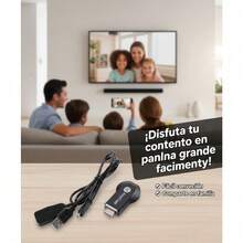 Fast Wireless Connection + Wireless Streaming Adapter + Multi-Device Compatible + Easy Installation + Room/Classroom/Presentations + Families And Tech Professionals - Black - View 5