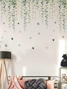 2pcs Removable Rattan Vine Leaf Wall Decor Stickers, Bedroom Wall Art Decals - Linglu-lL69188-tYNC-tengyan Ningcui - View 4