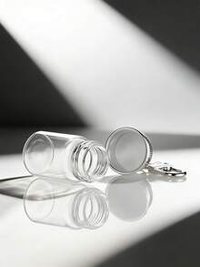 1/2/5/10个装 7毫升迷你玻璃瓶，透明玻璃小瓶配金属钥匙扣，小型信息瓶，DIY工艺品，婚礼回礼，派对装饰，家居装饰，包包挂饰，钥匙扣，手机挂饰，生日婚礼节日派对礼物，教师节圣诞礼物 - 彩色 - 查看 7