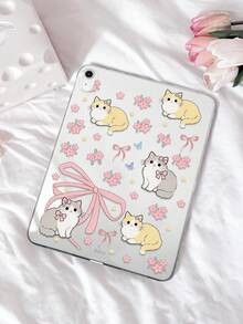 1件 TPU 軟殼花卉貓咪圖案彩繪平板保護殼，相容 iPad Mini1/2/3/Mini4/Mini5/Mini6/Mini7/Air/Air2/9.7/10.2/10.5/Air4/Air5/10.9/Pro 11 吋/10代/Air 11-In.(M2)-2024/Pro11-In.(M4)-2024/Air 11-Inch (M3) 2025/Pad (A16) 11 吋 11代 2025 機型，相容 A7/A8 機型，輕量超薄透明軟殼平板保護殼，無筆槽款，產品不含筆 - 彩色 - 查看 3