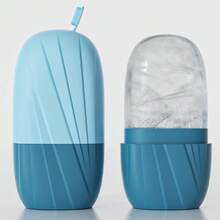 1pc Facial & Eye Ice Roller, Silicone Ice Mold For Face Massage & Icing, Face Roller With Leak-Proof Cover - Multicolor - View 14