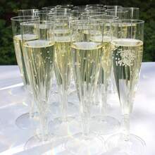 8-Pack Clear Plastic Champagne Flutes, 4.5 Oz Reusable Clear Plastic Cocktail Party Cups For Parties, Weddings, And Large Celebrations - View 1