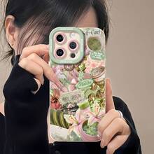 Pink Green Matcha Collage Aesthetic With Flowers And Treats This Stylish Phone Case Is Compatible With Samsung, Apple, , , , Transsion, ,  And Honor. Made Of TPU Silicone, It Offers Shock And Drop Protection And A Superior Feel. It's An Ideal Gift For Family, Friends, And Loved Ones, And A Perfect Choice For Valentines Day And Year's Gift.Phone Case,Easter, Case, 17 Pro Case, Case,Phone Cases, 16 Case, 17 Case, 15 Case, 17 Pro Max,Phone Case  15, 16 Plus Case, 14 Case,White Phone Case,Gift - 白色 - 查看 6