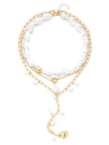 1pc Chain Bell Design Delicate Summer Beach Vacation Necklace, Daily Party Accessory Decoration For Women - Yellow Gold - View 5