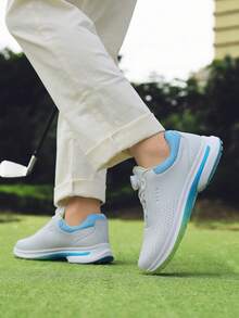 Women's Golf Shoes, Anti-Slip Breathable Casual Versatile Sports Sneakers - Light Grey - View 6