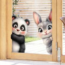 Hình dán hoạt hình chú cáo dễ thương đang nhìn trộm qua cửa sổ, có thể tháo rời, chống thấm nước, làm từ vinyl, thích hợp cho phòng trẻ em, nhà bếp, xe hơi, phòng tắm. - Lén nhìn con cáo - Xem 3