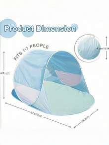 速开沙滩帐篷 - 防紫外线遮阳篷,轻便沙滩帐篷,户外探险天篷 - 30秒快速搭建 - 沙滩家庭必备 - 音乐节露营装备 - 后院遮阳 - 体育赛事遮阳 - 应急防晒,露营装备,露营必需品 - 1 - 查看 10