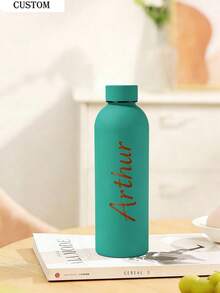1件客製化雙層不鏽鋼咖啡杯/蘇打水瓶，運動保溫水杯，500ml/17oz 個性化姓名杯，多色可選，適合開學、節日與生日禮物 - 彩色 - 查看 5